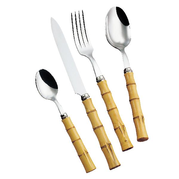 Borneo naturel: 12 knifes, 12 forks, 12 spoons (big), 12 knifes, 12 forks, 12 spoons (dessert), 12 tea spoons- 84pcs    