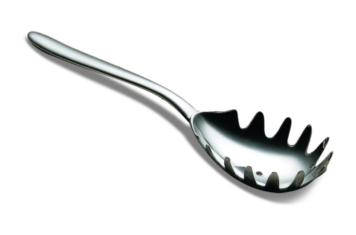 Silver plated spaghetti spoon - Cuillere à spaghetti argentée 28cm                                                      